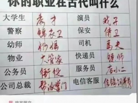你的职业在古代叫什么?现公立医院医生,古被称作太医,演员,古代叫:戏子,歌手,古代叫:艺妓. 助产医生,古代叫:稳婆,保镖,古代叫:贴身侍卫,皇帝的老师,是“太傅”,公司总裁,古代称帮派掌门