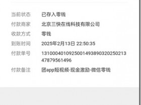 美團看視頻 微信收款20元 微信提款秒到賬!