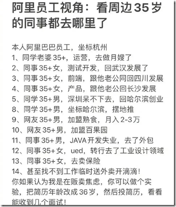 中國老闆是最不喜歡員工舒服的人 ！瑞士好企業文化，雙休日，節假日該休息就休息，不得加班，否則作辭退處理。和老闆出門，永遠是老闆買單，這是規矩。阿里員工周邊35歲同事都去哪裡了？中國人多，內卷和人手一本葵花寶典。國內博士來深圳競爭做中學老師，清北盡頭是深圳中學！